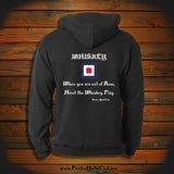 "WHISKEY: When you are out of Rum, Hoist the Whiskey Flag" Hooded Sweatshirt