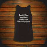 "Pirate's Code: Admit Nothing, Deny Everything, Make Counter Accusations" Tank Top