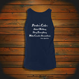 "Pirate's Code: Admit Nothing, Deny Everything, Make Counter Accusations" Tank Top