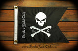"Pirate's Yacht Club" Skull and Crossbones Flag