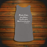 "Pirate's Code: Admit Nothing, Deny Everything, Make Counter Accusations" Tank Top